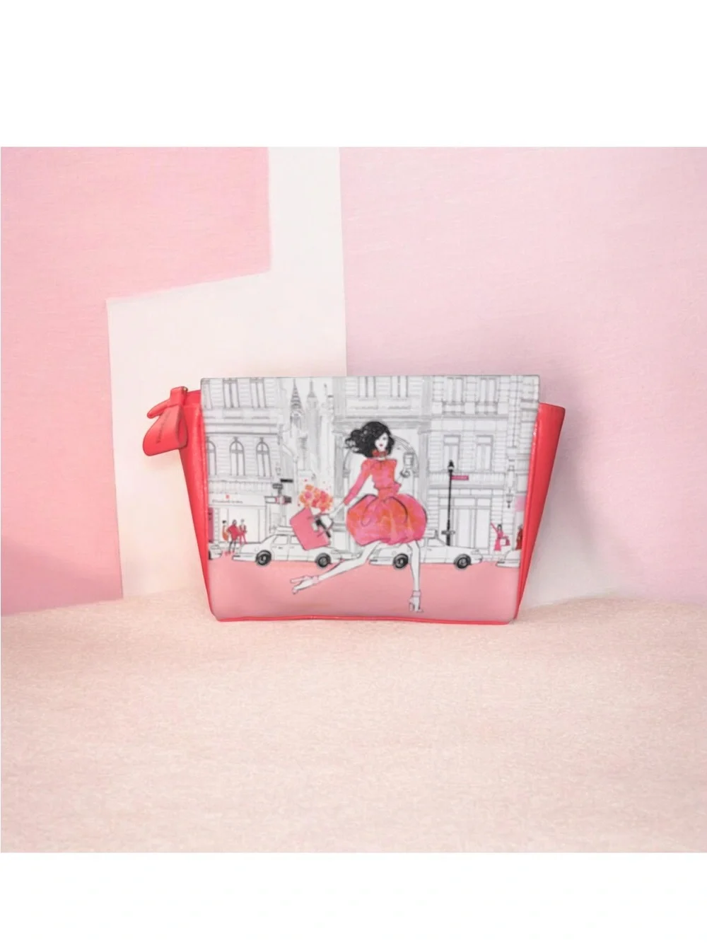 Elizabeth Arden Illustrated Pink Cosmetic Pouch